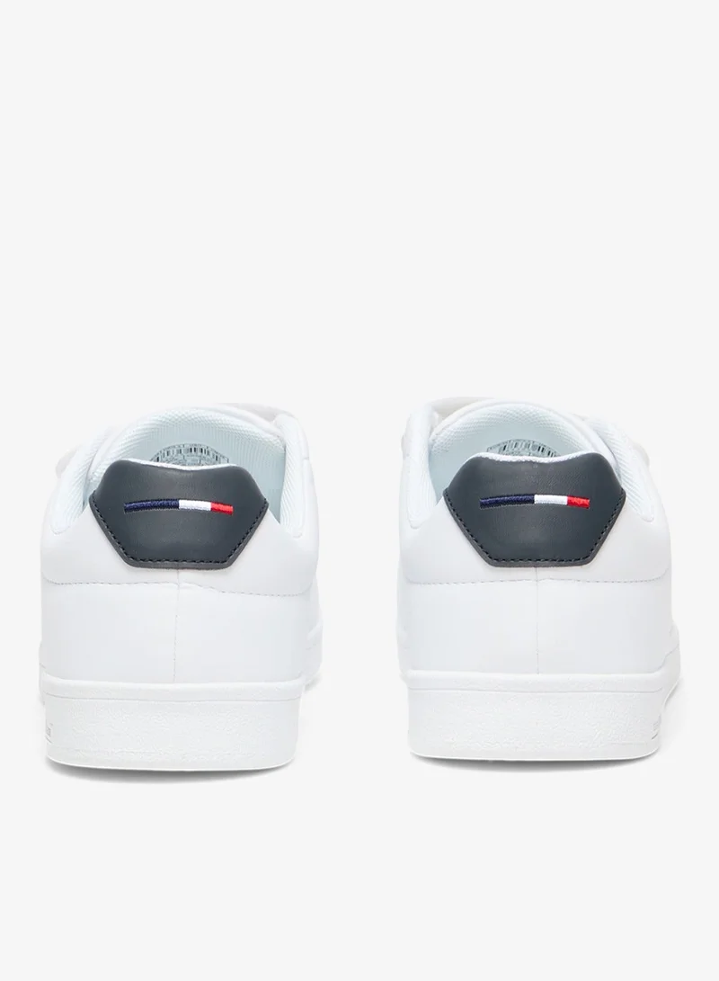 U.S. Polo Assn. White Women's White Casual Sneakers with Black Accent - Velcro Strap Design Shoes and Comfort Cushioned Sole for Everyday Style for Women | Best Price UAE