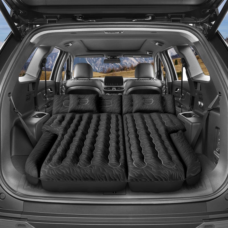 DikaSun SUV Air Mattress Double-Sided Flocking Car Mattresses for Car Bed, Travel Camping Sleeping Bed with Air Pump 2 Pillows - Image 1