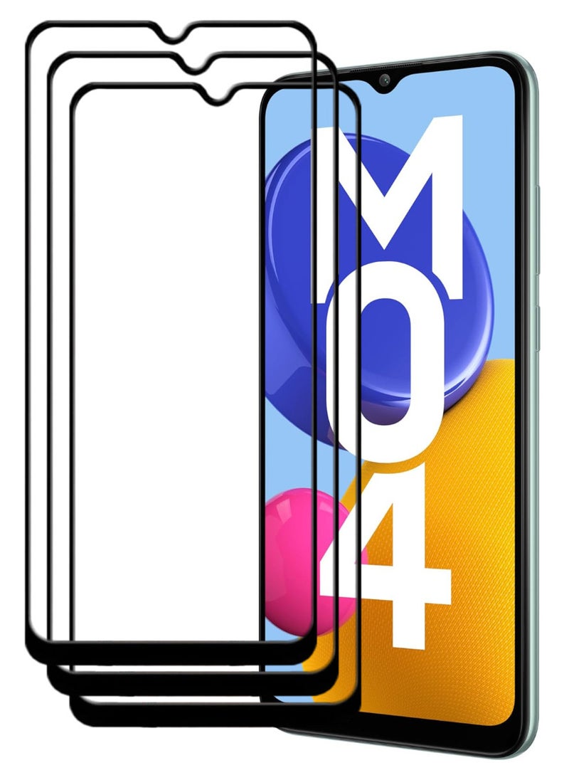 ACLIX 3 Pieces Antistatic ESD Dustproof Premium Quality High Definition Tempered Glass Screen Protector Designed For Samsung Galaxy M04 - Image 1