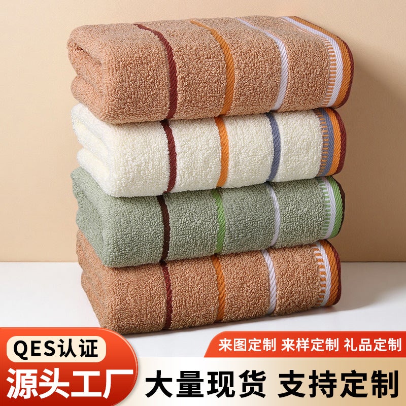 general Feifei Plaid Cotton Towel Soft Absorbent Hand Towel for Adults - Image 2