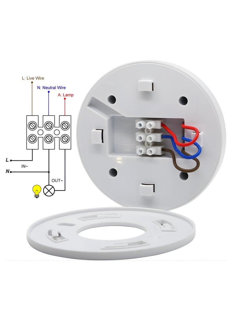 Next Life - 360 Degree Ceiling Mount Occupancy Sensor, 110-240V PIR Motion Sensor Switch, High Sensitive Movement Detector Light Switch, Neutral Required(Max Detection Distance: 6 m) - Image 1