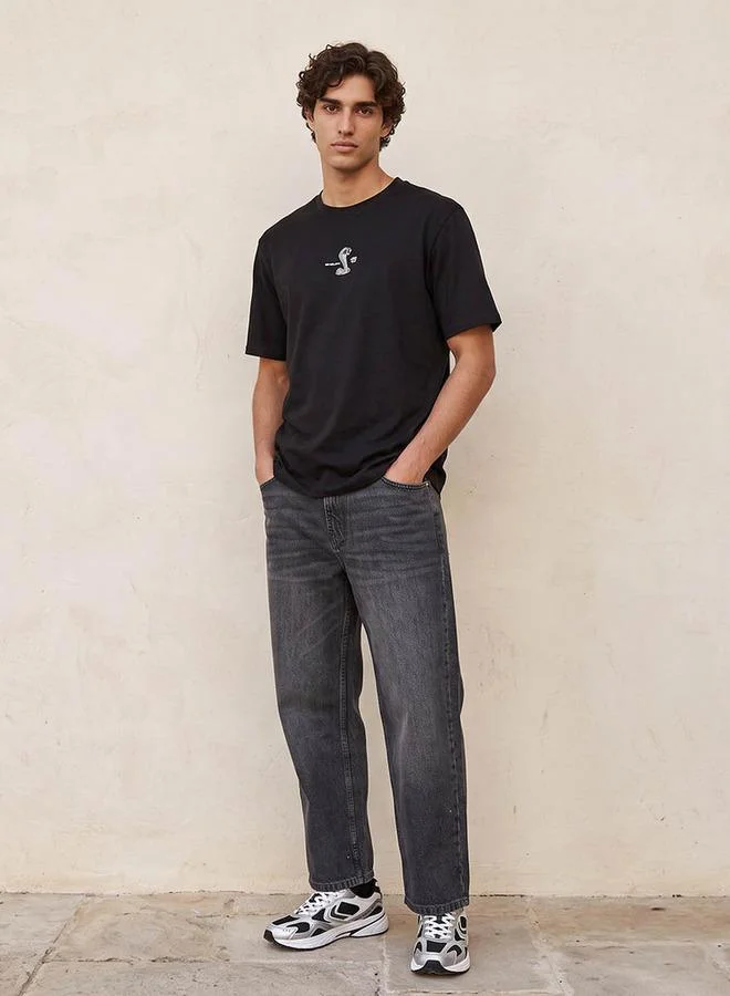اس بي كاركترز Shelby American Regular Fit Cotton Crew Neck T-shirt