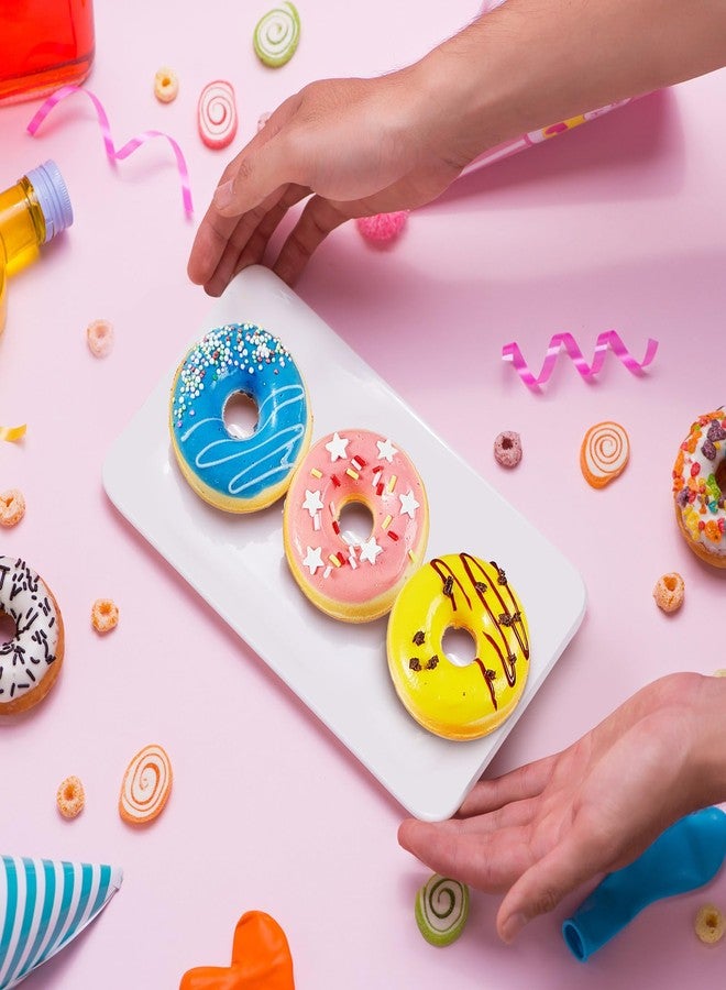 Chalyna 8 Pcs Small Donut Stress Ball, 1. 78" Squeeze Fake Doughnut Slow Rising Stress Relief Models Fake Food Cakes Desserts Donut Decorations for New Years Party Supplies Favors(Stylish) - Image 4
