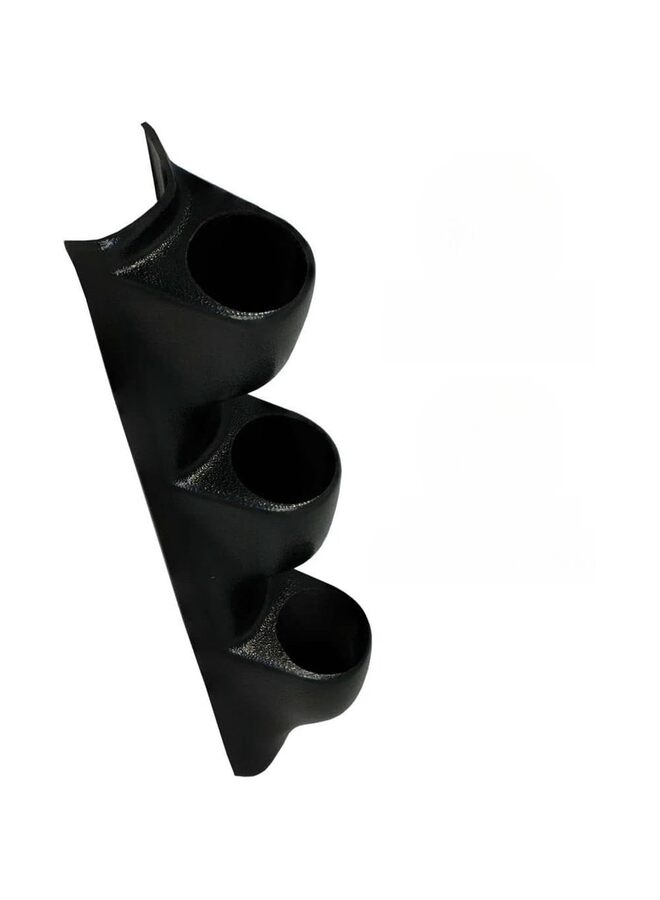 Universal Black Triple Pillar Gauge Pod - Fits Any Make/Model - Plastic - Mounts (3) 2-1/16" (52mm) Gauges to Vehicle's A-Pillar - Image 2