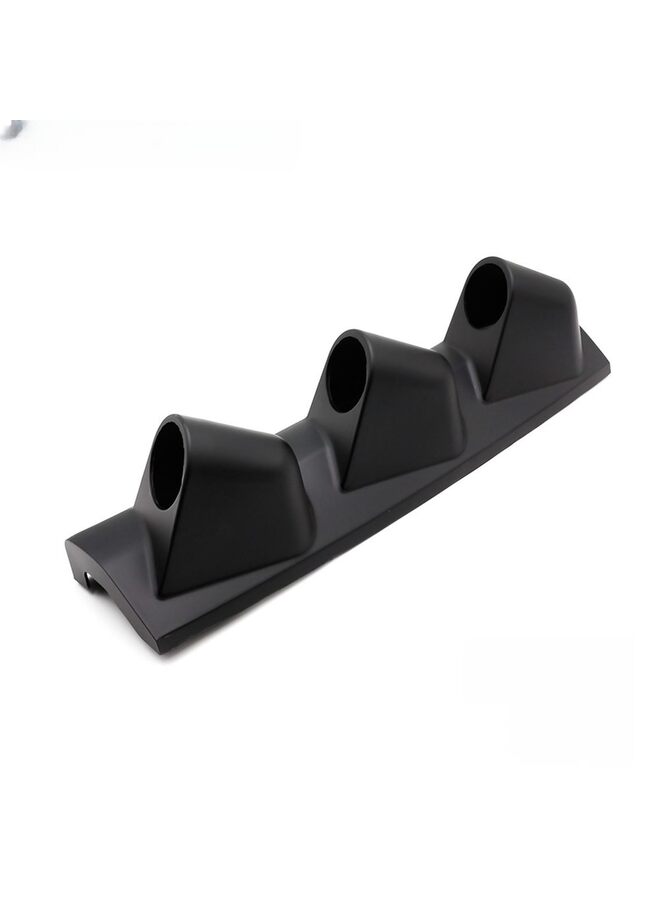 Universal Black Triple Pillar Gauge Pod - Fits Any Make/Model - Plastic - Mounts (3) 2-1/16" (52mm) Gauges to Vehicle's A-Pillar - Image 1
