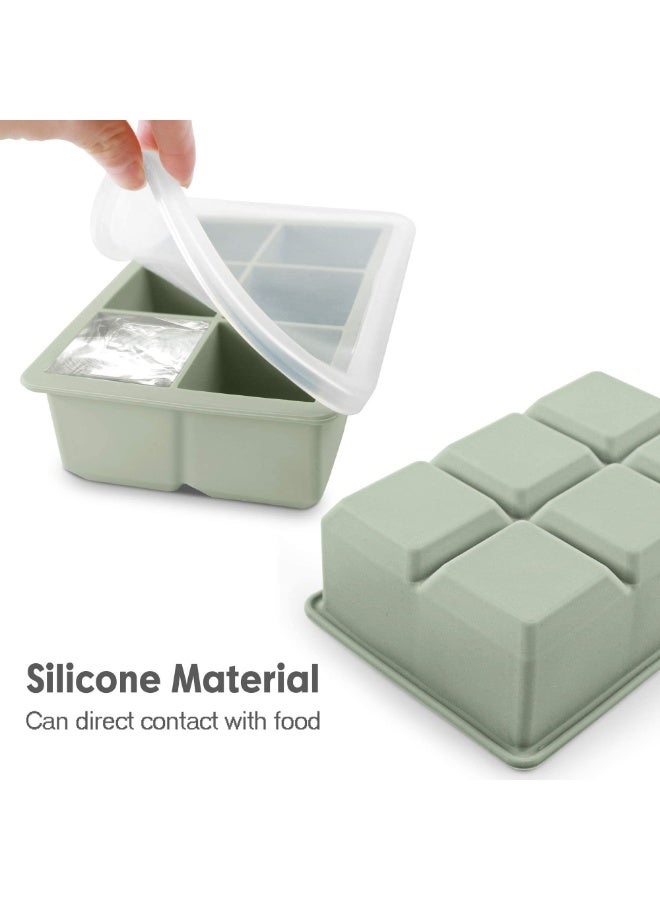 general Silicone Ice Cube Trays 3 Pack - Large Size Silicone Ice Cube Molds with Leak Proof Removable Lid Square Ice Cube Tray, Stackable Flexible Ice - Image 2