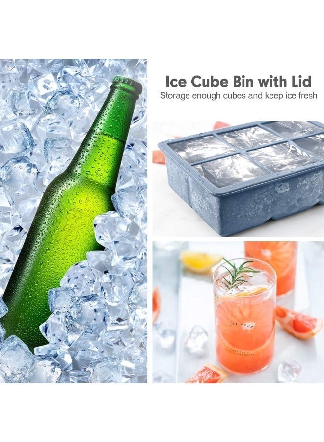 general Silicone Ice Cube Trays 3 Pack - Large Size Silicone Ice Cube Molds with Leak Proof Removable Lid Square Ice Cube Tray, Stackable Flexible Ice - Image 5