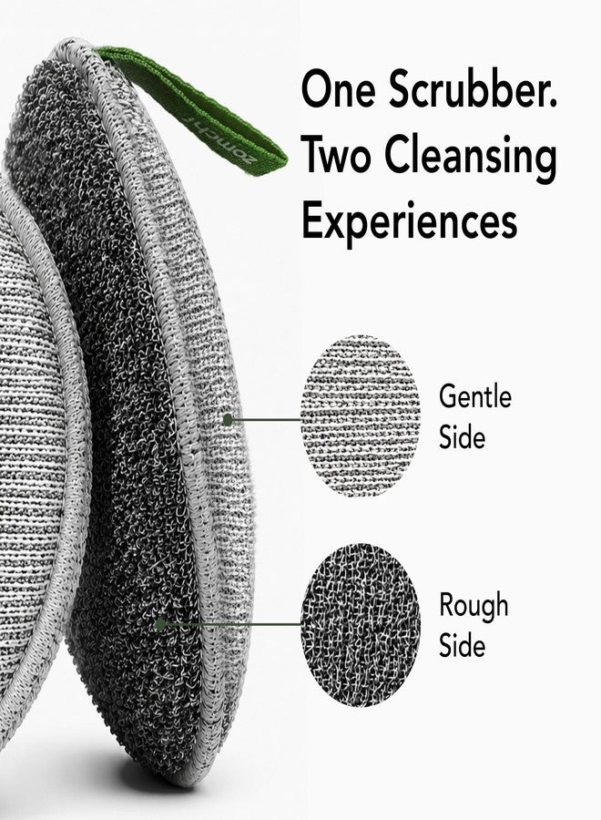 ZOMCHI Extra Large Exfoliating Body Scrubber, Dual-Texture Shower Sponge for Smoother Skin, Gentle & Rough Body Exfoliator Sponge, Bigger Dead Skin Exfoliator for Men (2 Pack - Image 5