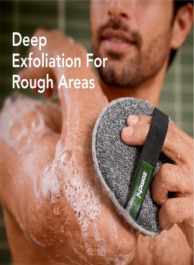 ZOMCHI Extra Large Exfoliating Body Scrubber, Dual-Texture Shower Sponge for Smoother Skin, Gentle & Rough Body Exfoliator Sponge, Bigger Dead Skin Exfoliator for Men (2 Pack - Image 4