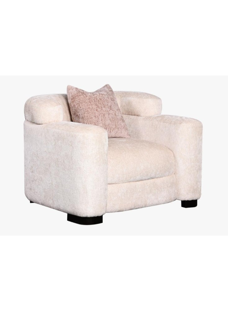 Miro Off-White Single Chair – Modern and Elegant Design with Dimensions 75x107x100 cm - Image 1