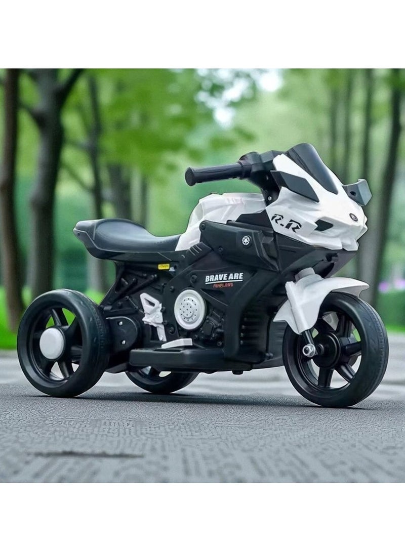 BR 6V Electric Ride-On Motorcycle for Kids – Stylish Sport Bike with Lights, Music & Safe Three-Wheel Support - Image 3