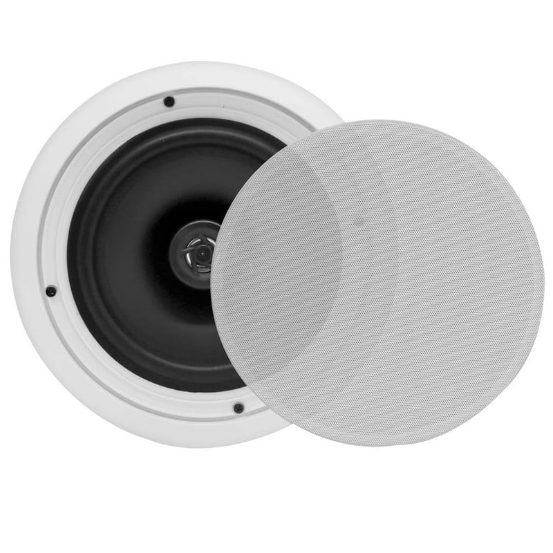 Pyle 8'' 2-Way Midbass Woofer Speakers - Pair In-Wall/In-Ceiling Woofer Speaker System 1'' High-Temperature Voice Coil Flush Mount Design w/50Hz - 20kHz Frequency Response 250 Watts Peak - Pyle PDIC81RD - Image 1