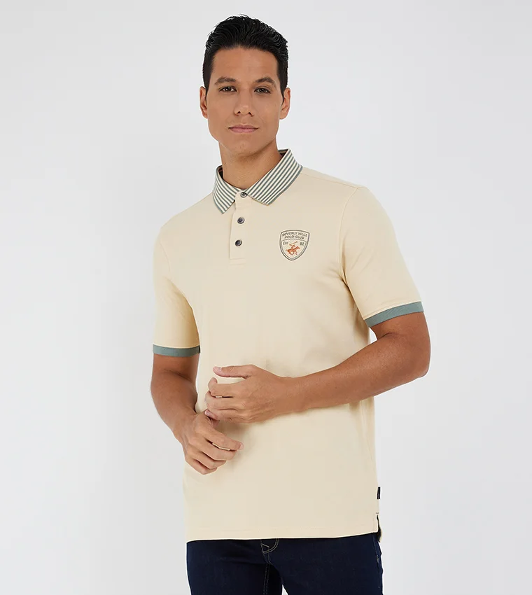 BEVERLY HILLS POLO CLUB Logo Embroidered Short Sleeves Polo T-Shirt