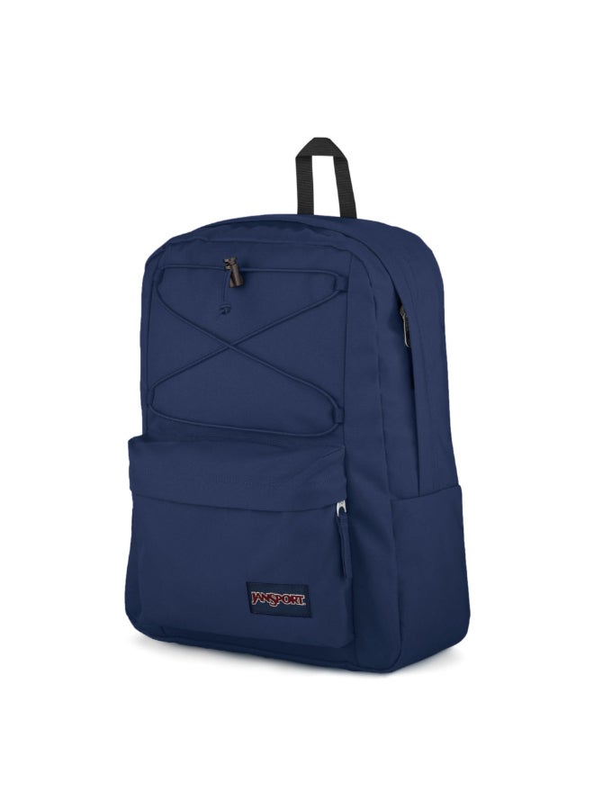 JANSPORT Flex Pack Zipper Closure Adjustable Shoulder Strap Backpack Navy 42 x 32 x 14 cm EK0A5BBXN541 - Image 4
