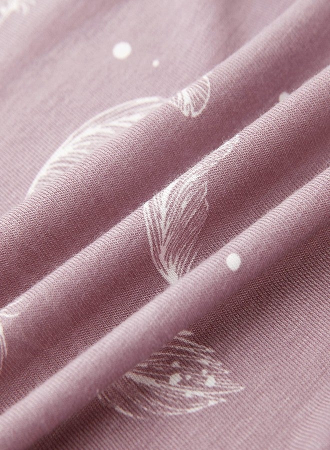 Owlivia Rayon Made from Bamboo Baby Footless Pajamas, Boys and Girls Zip up Sleep and Play, Long-Sleeve Coveralls(12-18 Months,Feather Mauve) - Image 5