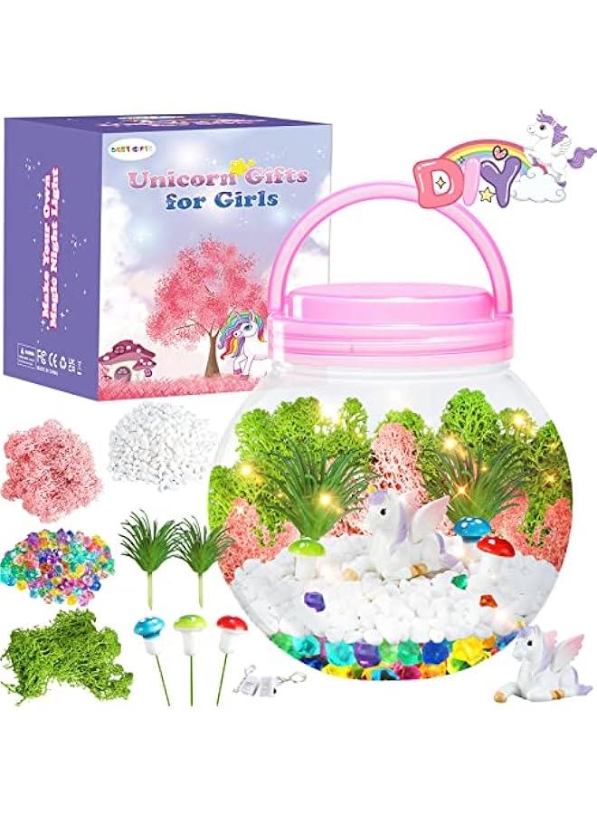 Unicorn Terrarium Crafts Kit for Girls - Unicorn Craft Kit for Kids,Unicorn Toys for Girls,Kids  Girls Gifts for Teen Girls Age 3+ - Image 1