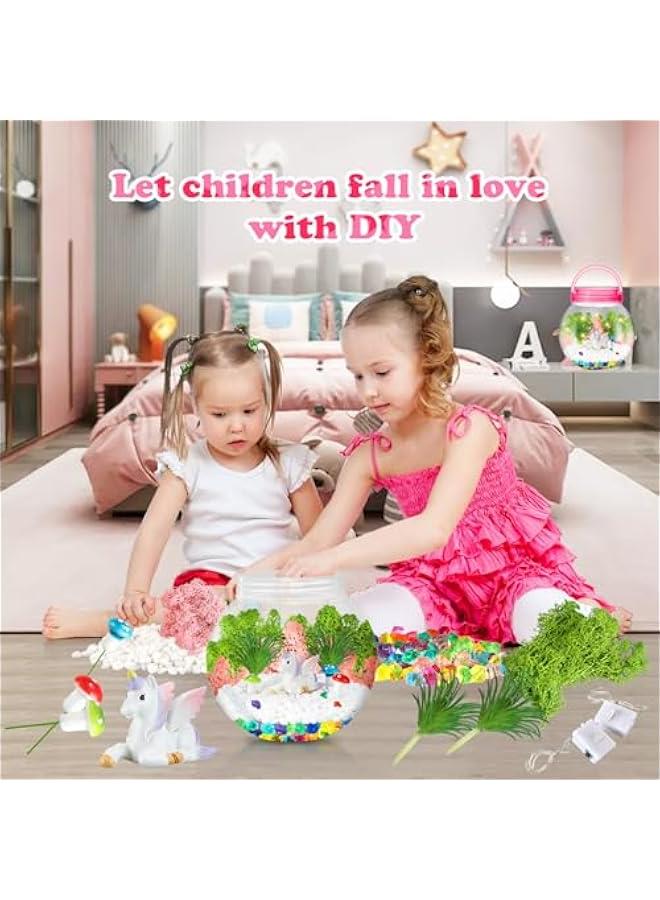 Unicorn Terrarium Crafts Kit for Girls - Unicorn Craft Kit for Kids,Unicorn Toys for Girls,Kids  Girls Gifts for Teen Girls Age 3+ - Image 3