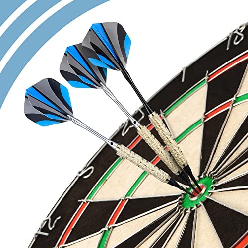 Skylety 30 قطعة من أعمدة السهام لسهام الفولاذ ذات الخيط المتوسط 2BA من سبائك الألومنيوم بطول 50 مم 53 مم مع حلقات مطاطية بديلة لملحقات السهام هاروز والرحلات (نمط عادي، أسود وفضي) - Image 5