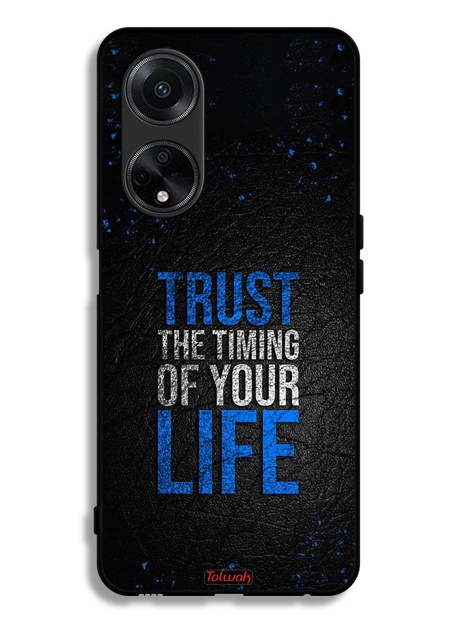 Tolwak Oppo A98 5G Protective Case Cover Trust The Timing Of Your Life - Image 1