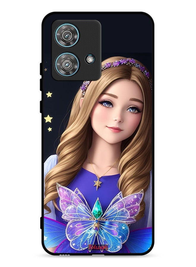 Tolwak Motorola Edge 40 Neo 5G Protective Case Cover Cute Butterfly Girl - Image 1