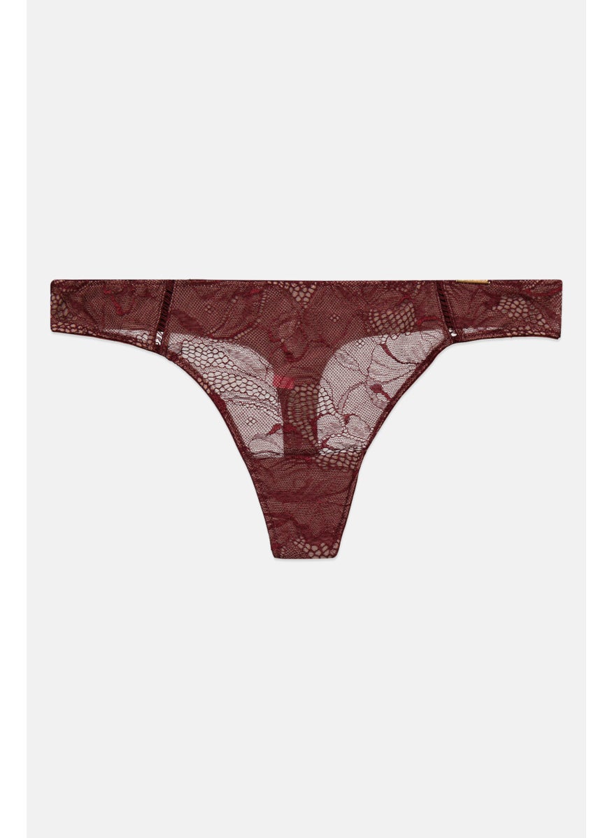 VINCE CAMUTO Women Textured Thong, Maroon  - Image 1