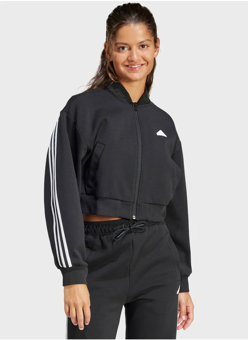 Adidas Future Icon 3 Stripe Bomber Jacket
