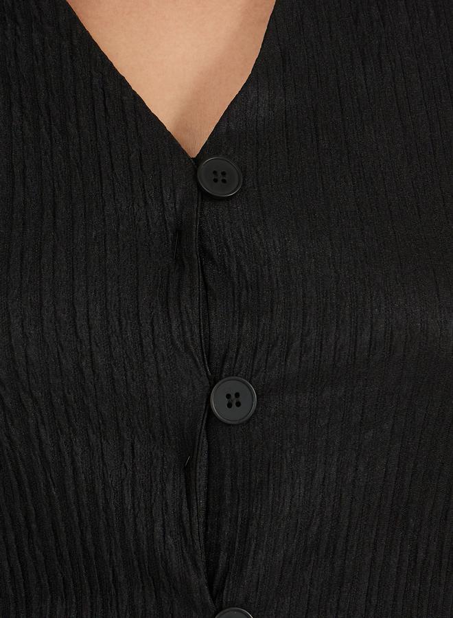 Styli Textured Waistcoat & Straight Leg Pants Co-Ords  - Image 3