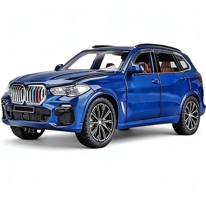 ERBADIHAGO Toy Cars Compatible for X5 132 Metal Model Car Toys with Light and Sound Pull Back Collectible Model for Children Age 3 Year Old Festival GiftBlue - Image 2