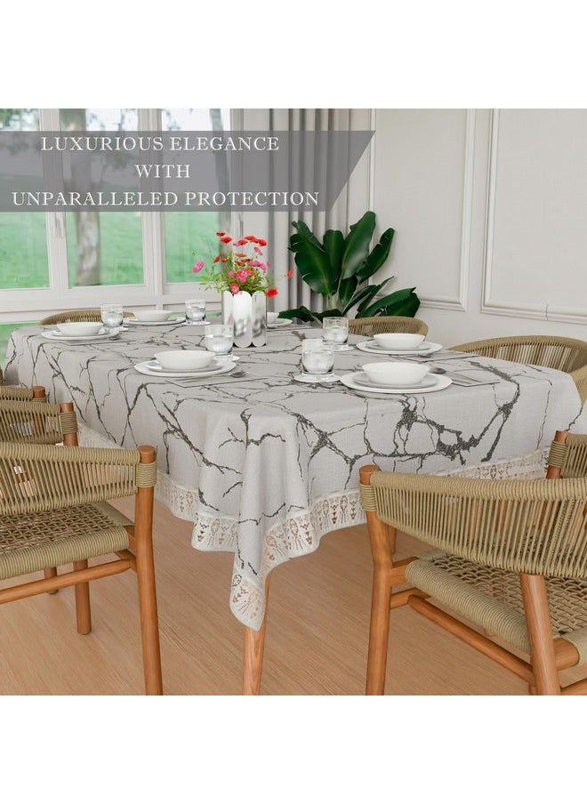 Kuber Industries Dining Table Cover | 60x90 Inch | 6-Seater Table Cover | Indoor & Outdoor Table Cloth | Hotels-Restaurants Table Cover | Dining Table Cloth | Marble Print | DTC | Light Grey - pzsku/Z3565208EF535F06F8165Z/45/_/1738306700/0705cbdc-8d45-4a9d-82a7-ac73b70ab9fc