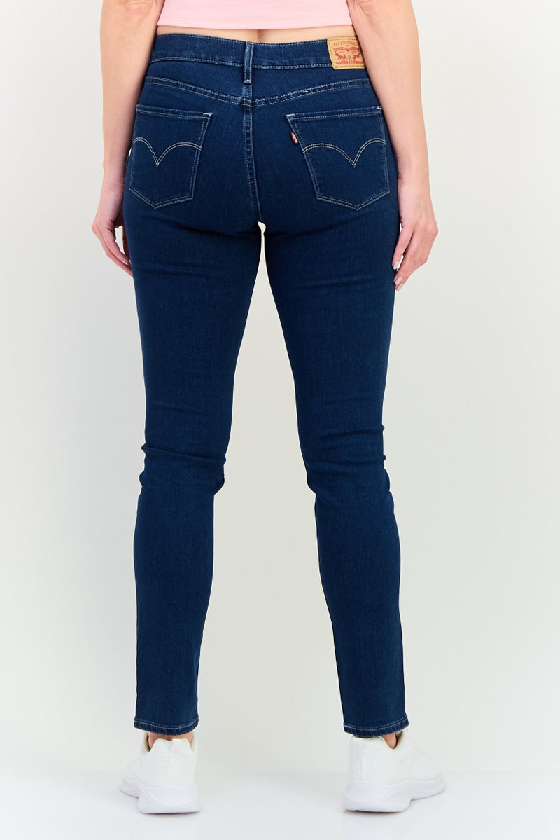 Levi's Women Skinny Fit Plain Stretchable Denim, Dark Blue - Image 3