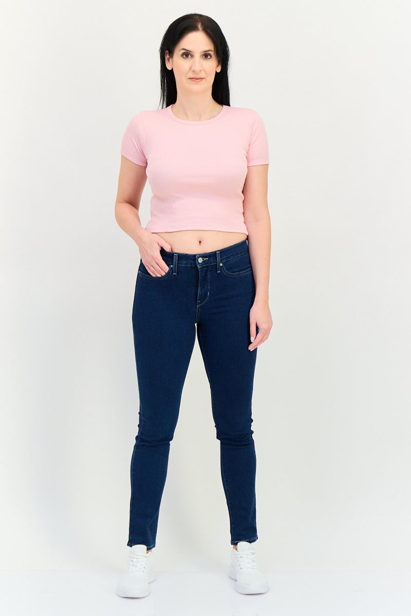 Levi's Women Skinny Fit Plain Stretchable Denim, Dark Blue - Image 4