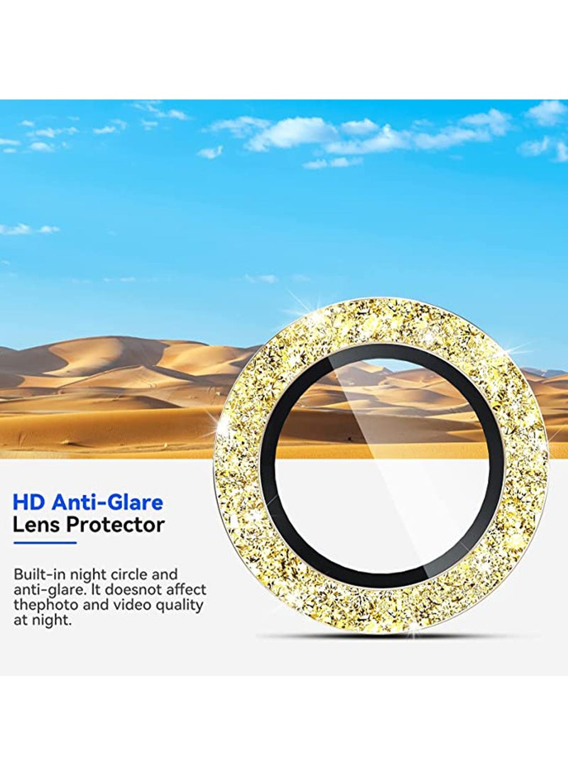 3 Pcs Samsung Galaxy S23 / S23 Plus Camera Lens Protector, 9H Tempered Glass + Aluminum Alloy Metal Individual Lens Screen Protective Ring for S23 / S23+ 5G - Image 4