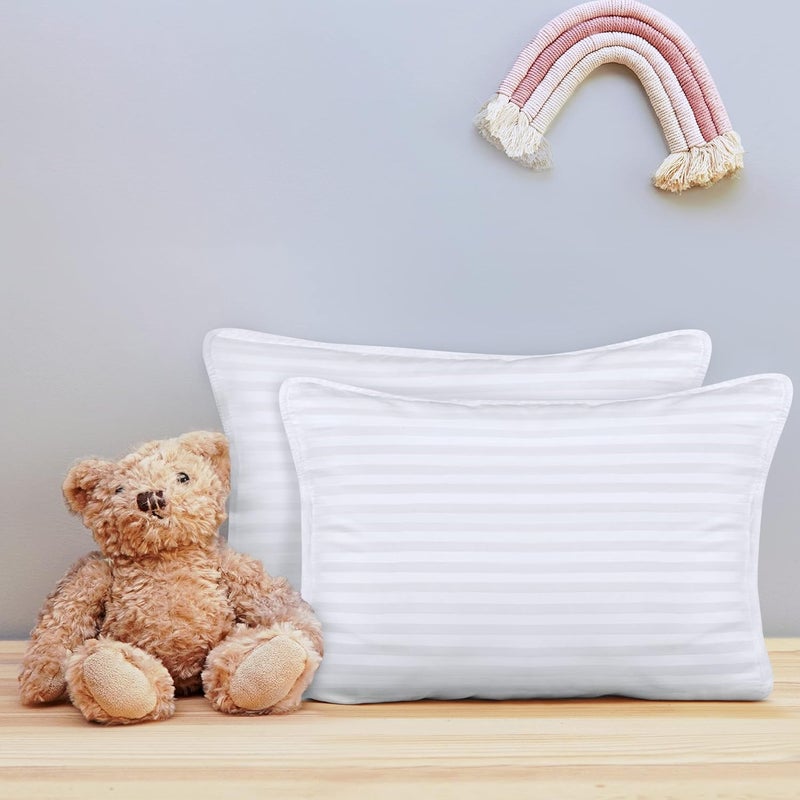 Utopia Bedding Toddler Pillow (White, 2 Pack), 14x19 Small Pillow for Kids, Soft and Breathable Cotton Blend Shell, Polyester Filling, Perfect for Toddler Bed and Travel (Intended for Age 2 and up) - Image 5