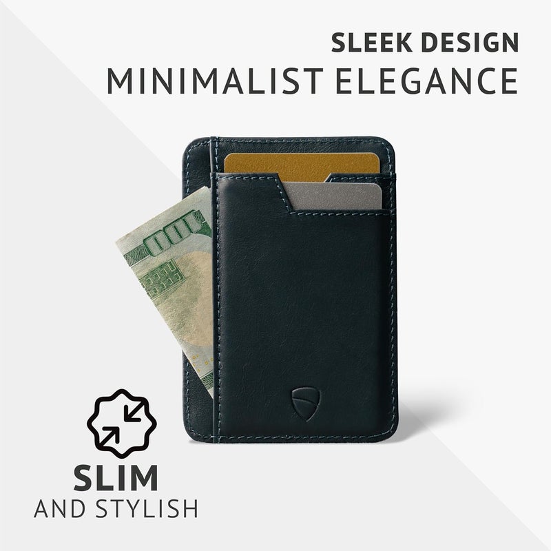 Vaultskin Brixton Slim Card Holder with ID Window - Minimalist Front Pocket Leather Wallet with RFID Protection for Men and Women (Brixton) - Image 2