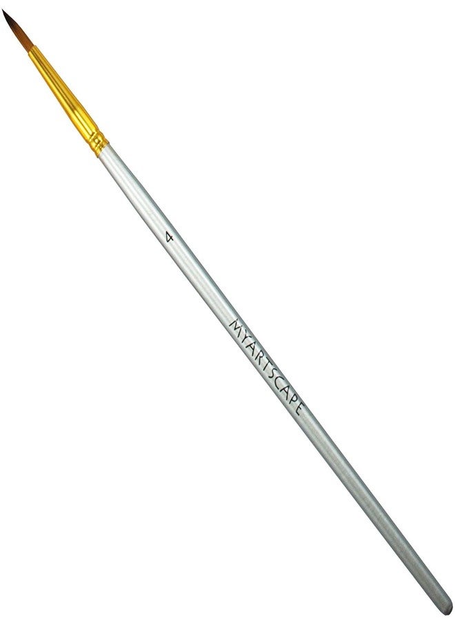 MyArtscape Taklon Synthetic Brushes - Short Handle Replacement Brushes … (Round 4)