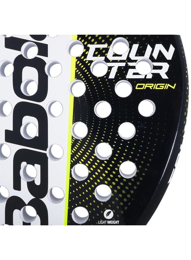 Babolat , Counter Origin Padel Racket One Size Yellow Ultra Light Ideal for Beginners Maximum Handling Very Tolerant Oversized Round Shape - Image 5