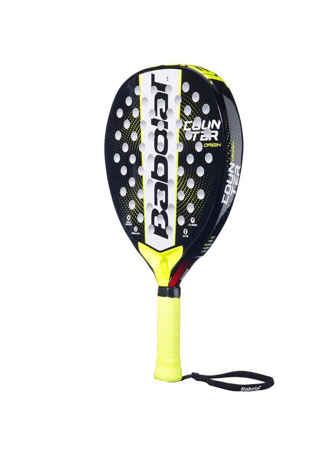 Babolat , Counter Origin Padel Racket One Size Yellow Ultra Light Ideal for Beginners Maximum Handling Very Tolerant Oversized Round Shape - Image 2