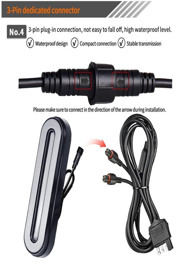BlyilyB Oval Cargo Carrier Stop Turn Signals Tail Light Light Kit with Waterproof 4 Pin Grommets Wire Harness For Luggage Rack (Pack of 2) - Image 4