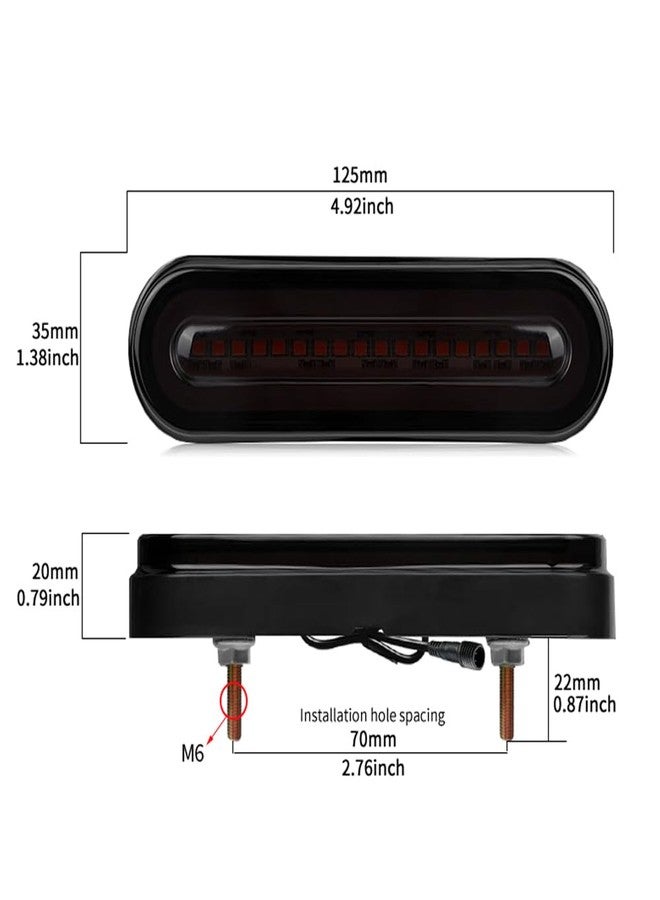 BlyilyB Oval Cargo Carrier Stop Turn Signals Tail Light Light Kit with Waterproof 4 Pin Grommets Wire Harness For Luggage Rack (Pack of 2) - Image 2