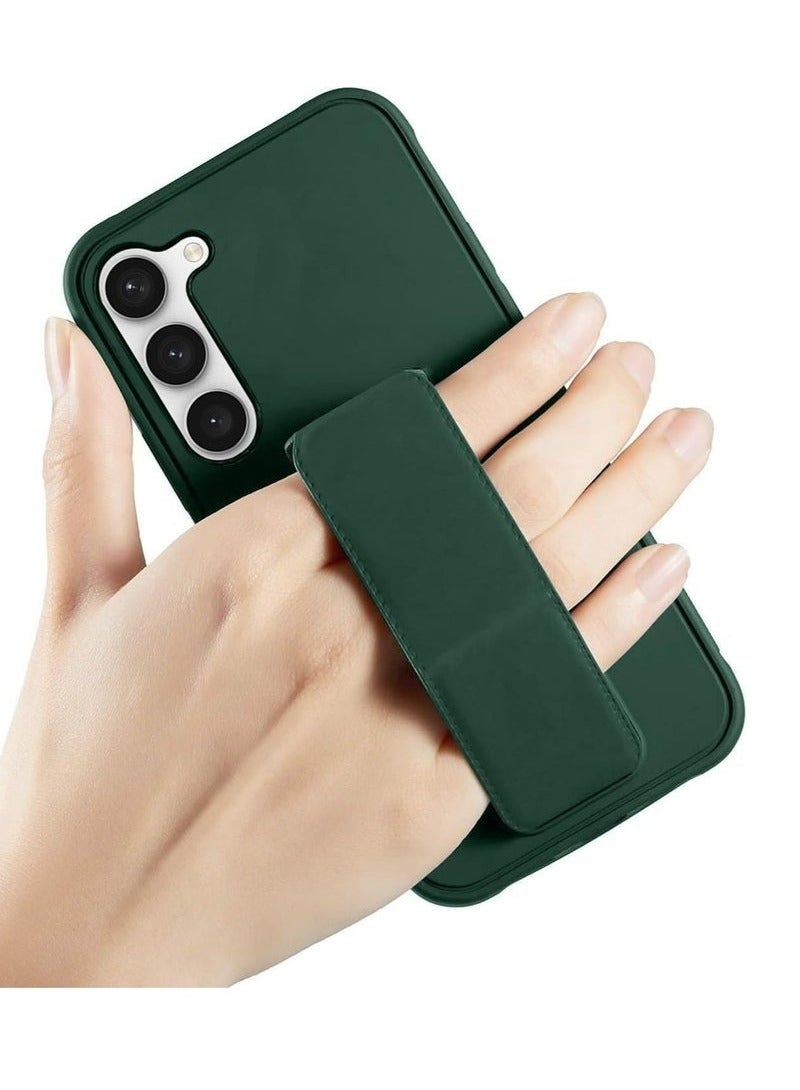 TIGER Samsung Galaxy S24 Plus Case Cover | Premium Silicone for Soft-Touch Protection | Vertical & Horizontal Hand Strap for Secure Grip | Magnetic Car Mount Compatible | Built-in Kickstand for Hands-Free Viewing | Shockproof & Scratch-Resistant | Slim & Stylish Protective Cover for Samsung Galaxy S24 Plus Green - Image 4