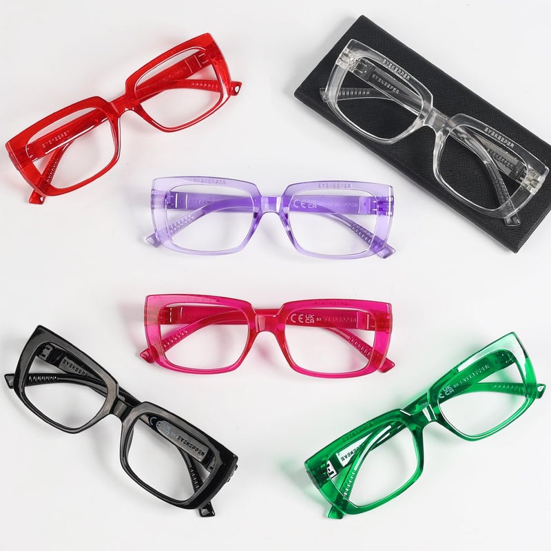آي كيبر Eyekpper Metalless Screwless Dring المفصلية القراءة نظارات القراءة للنساء - 6 حزمة متينة القراء للسيدات +1.75 - Image 2
