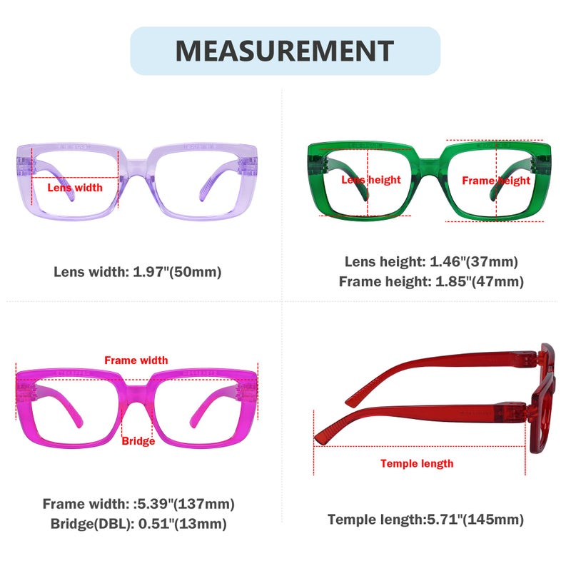 آي كيبر Eyekpper Metalless Screwless Dring المفصلية القراءة نظارات القراءة للنساء - 6 حزمة متينة القراء للسيدات +1.75 - Image 3