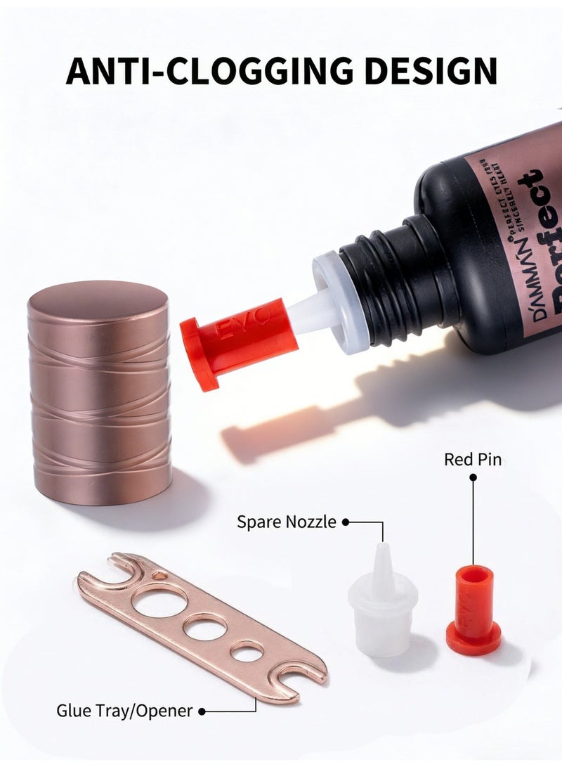 D'AMMA'N DAMMAN 5ml 1-2 Sec Fast Drying Eyelash Extension Glue 8-10 Weeks Lasting Lash Extension Glue - Image 3