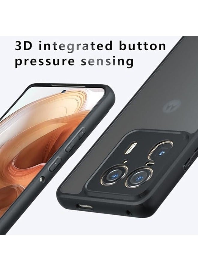 Case for Motorola Edge 50 Ultra 5G, Frosted Translucent Back Protective Slim Phone Cover, Anti-Fingerprints, Anti-Fall Drop Protection, Shockproof Case for Motorola Edge 50 Ultra 5G (Black)  - Image 4