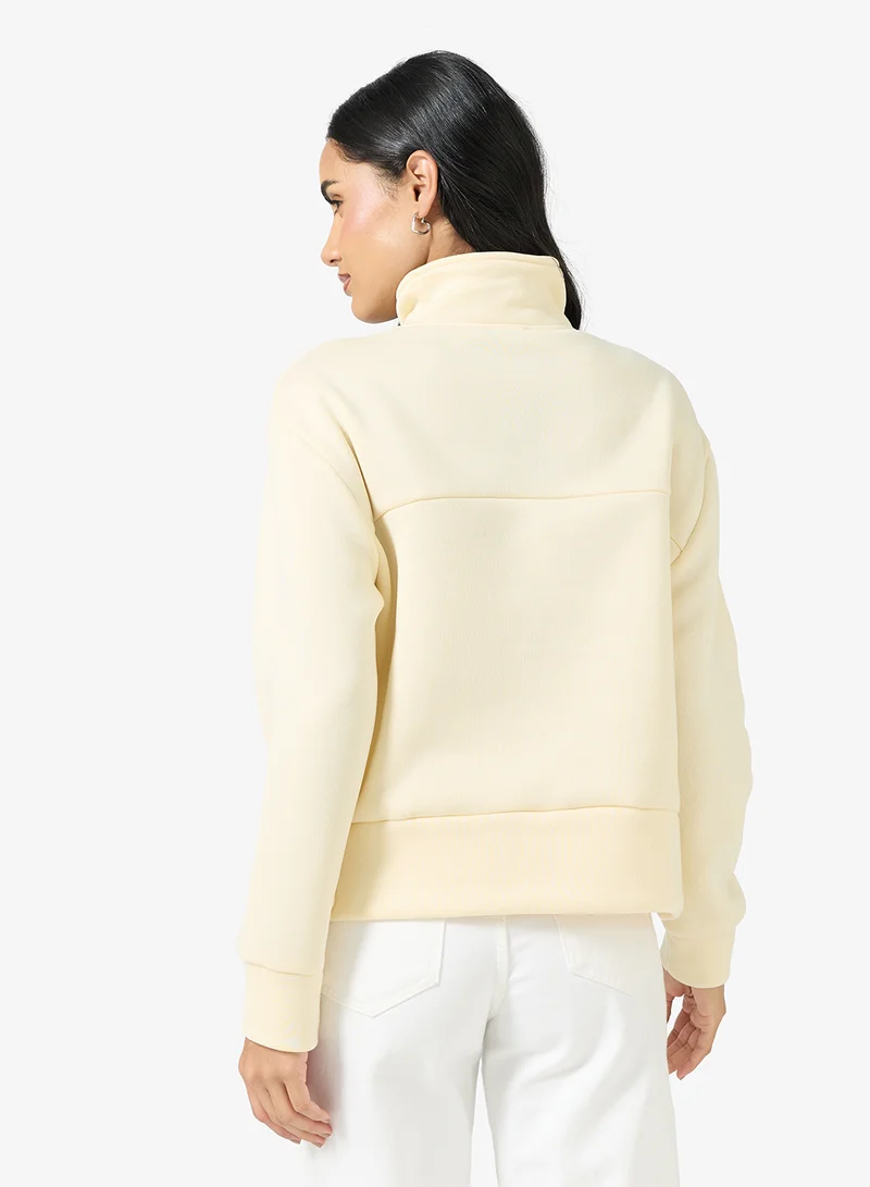 Ginger Basics Soft Touch Zip Up Oversize Sweatshirt