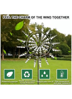 HALAMODO Wind Spinner, Unique and Magical Metal Windmill, 3D Wind-Powered Rotating Windmill, Outdoor Wind Spinners,  Wind Sculpture, Wind Catchers,  for Yard and Garden Outdoor  - Image 3