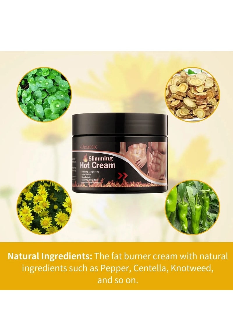 Kormesic 140g Slimming Hot Cream Anti Cellulite Body Firming Cream Fat Burning Therapy Body Shaping Creams Deep Muscle Relaxation Creams Reduce Stretch Marks Skin Toning & Slimming Gel Unisex - Image 2