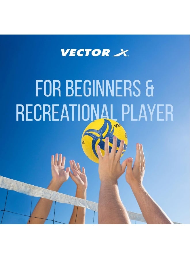 Vector X Spike Rubber Volleyball – Durable Indoor & Outdoor Volleyball with Pump for Training & Matches - Image 5
