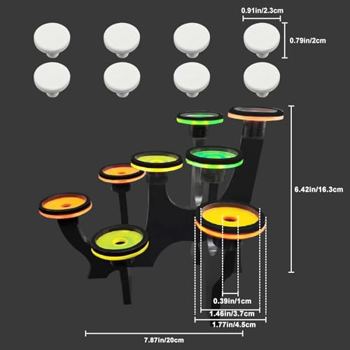 Saricho Fluorescent Acrylic Coral frag Bracketfrag Plugs Holder for CoralLive Coral Reef frag RackThis Set Contains a TreeShaped Eightseat Holder and 8 White Premium Ceramic Bases YGSHJSX8Z1P - Image 3
