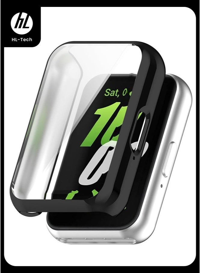 HL-Tech Case for Samsung Galaxy Fit 3 Screen Protector TPU Full Coverage Protective Cover Black - Image 1